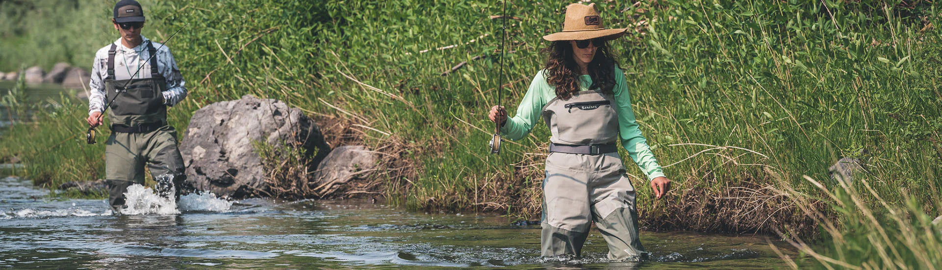 Women's fishing top waders with boots