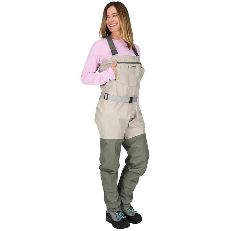 Load image into Gallery viewer, Simms Women&#39;s Tributary Stockingfoot Chest Waders - Platinum
