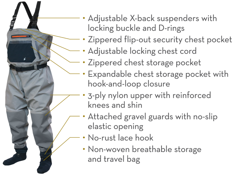 Load image into Gallery viewer, Frogg Toggs Mens Slate/Gray Sierran Stockingfoot Chest Waders
