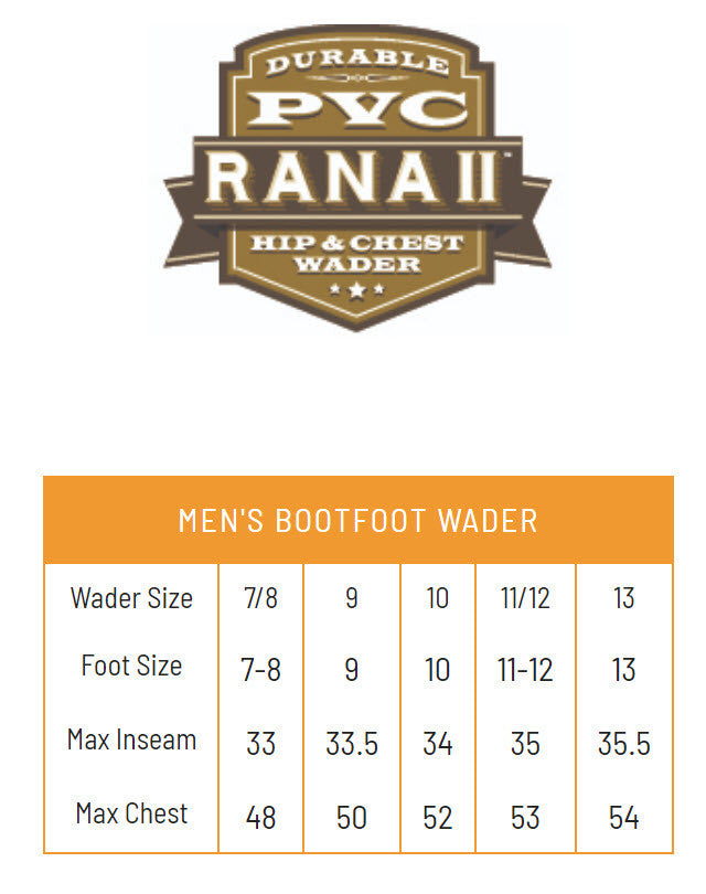Load image into Gallery viewer, Frogg Toggs Mens Realtree Max-5 Rana II PVC Cleated Bootfoot Chest Waders Size Chart

