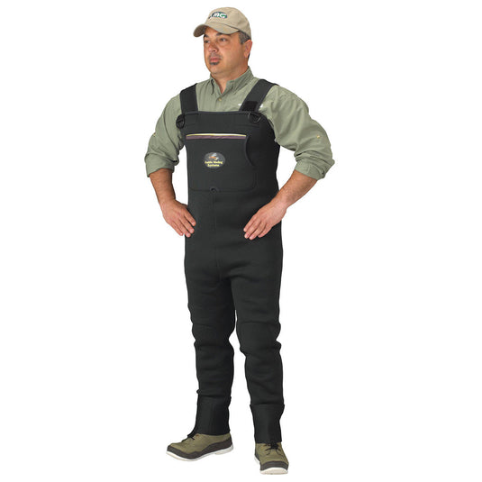 Man modeling Dark Green Neoprene Stockingfoot Waders