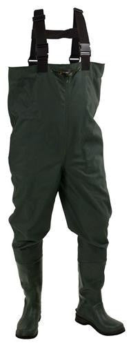 Load image into Gallery viewer, Frogg Toggs Mens Green Cascades 2-Ply Poly/Rubber Cleated Bootfoot Chest Waders
