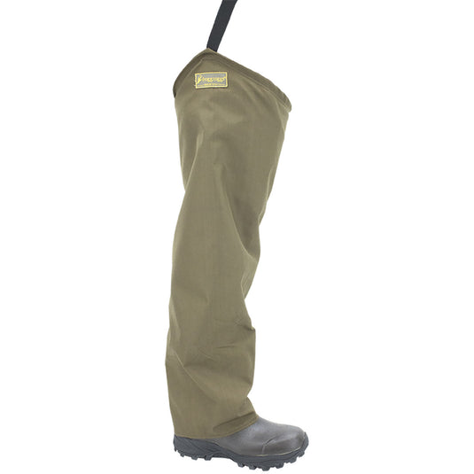 Frogg Toggs Mens Brown Brush Hogg Heavy-Duty Nylon Cleated Bootfoot Hip Waders