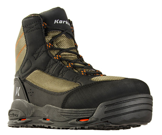 Korkers Mens Olive/Black Greenback Wading Boots with Kling-On Soles