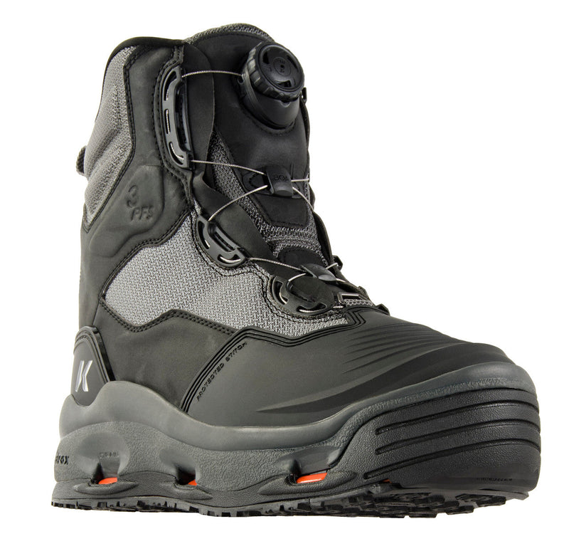 Load image into Gallery viewer, Korkers Darkhorse Wading Boots with Felt &amp; Kling-On Soles - Grey

