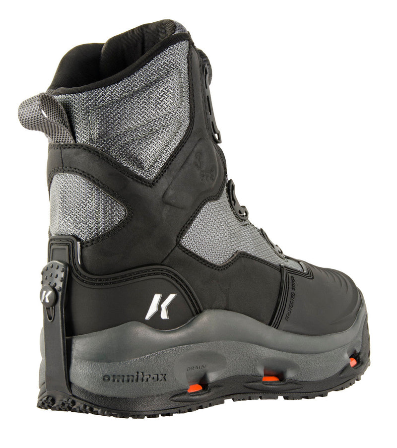 Load image into Gallery viewer, Korkers Darkhorse Wading Boots with Kling-On and Studded Kling-On Soles - Grey
