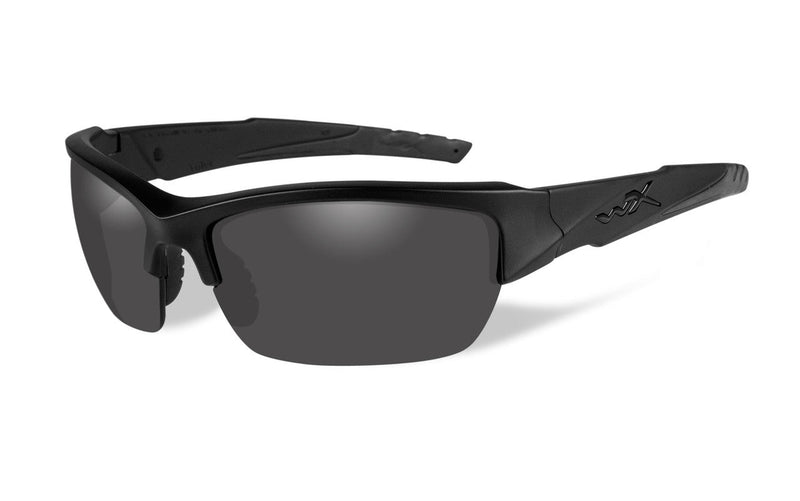 Load image into Gallery viewer, Wiley X WX Valor Sunglasses - Matte Black Frame/Black Ops Polarized Smoke Grey Lenses
