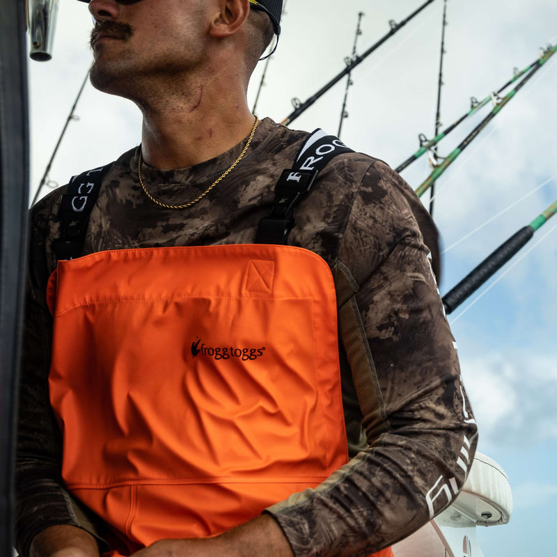 Load image into Gallery viewer, Frogg Toggs Mens Orange WayPoint Angler Bib
