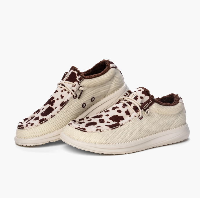 Gator Waders Womens Brown Cow Camp Shoes Sherpa Series