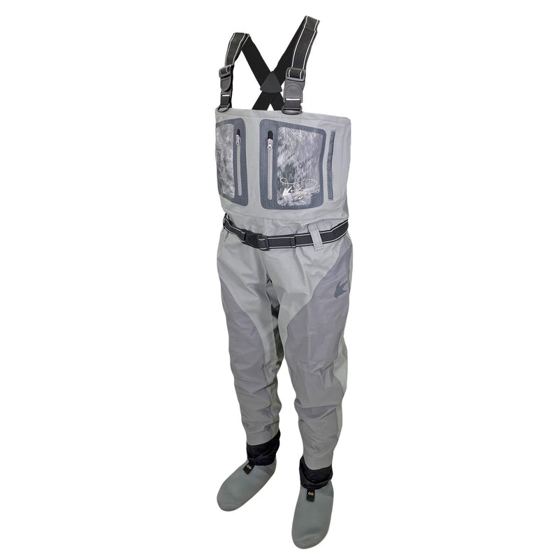 Load image into Gallery viewer, Frogg Toggs Mens Realtree Fishing Gray Pilot II Breathable Stockingfoot Wader 
