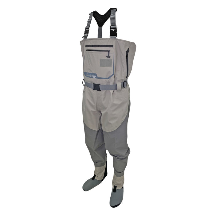 Frogg Toggs Mens Gray Deep Current Stockingfoot Fishing Wader