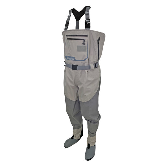 Frogg Toggs Mens Gray Deep Current Stockingfoot Fishing Wader