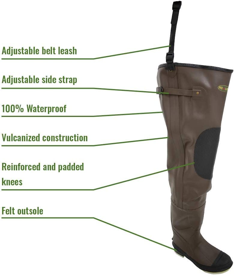 Frogg Toggs Youth Brown Classic II Felt Bootfoot Hip Waders