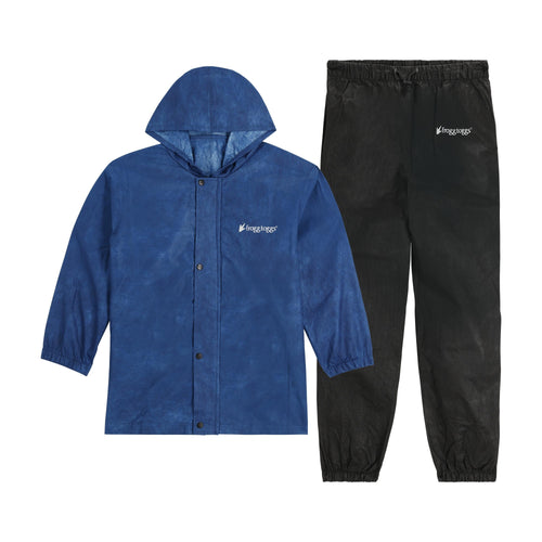 Frogg Toggs Youth Blueberry and Black Polly Woggs Waterproof Rain Suit