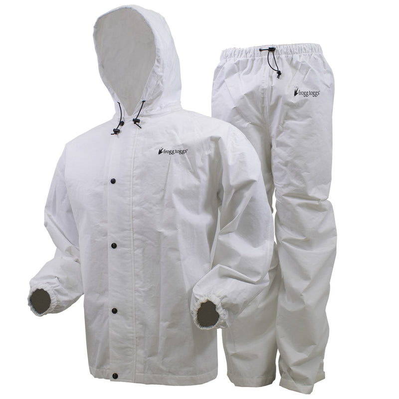 Load image into Gallery viewer, Frogg Toggs Mens White Classic All-Sport Waterproof Breathable Rain Suit
