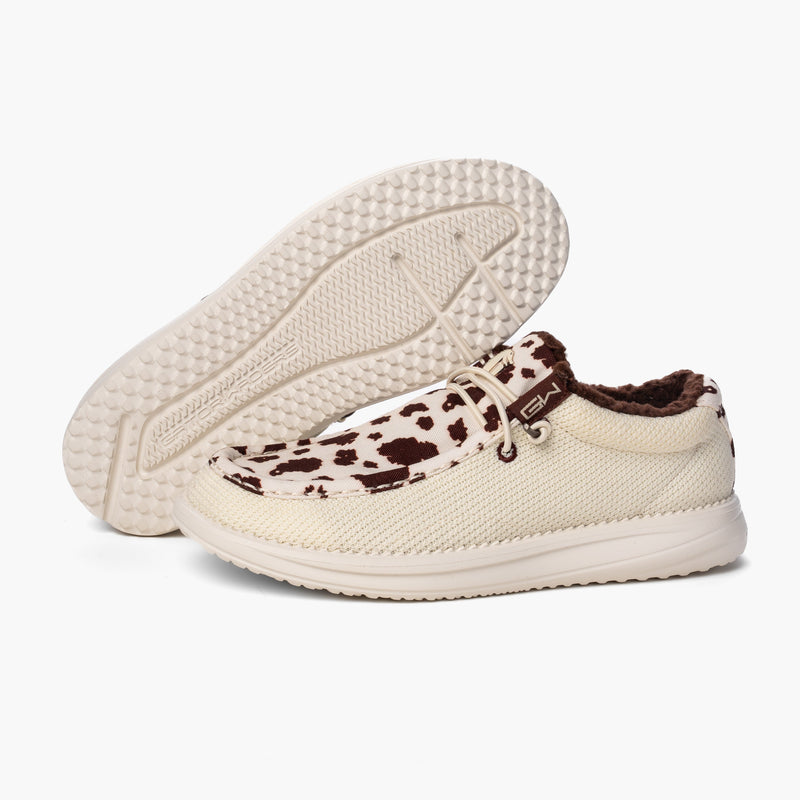 Load image into Gallery viewer, Gator Waders Womens Brown Cow Camp Shoes Sherpa Series
