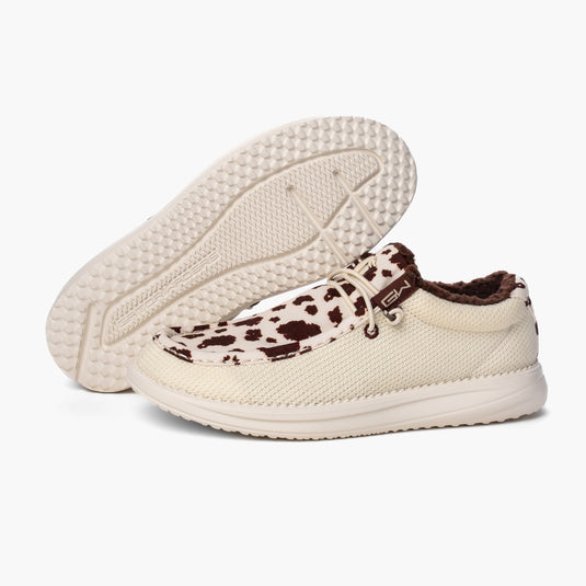 Gator Waders Womens Brown Cow Camp Shoes Sherpa Series