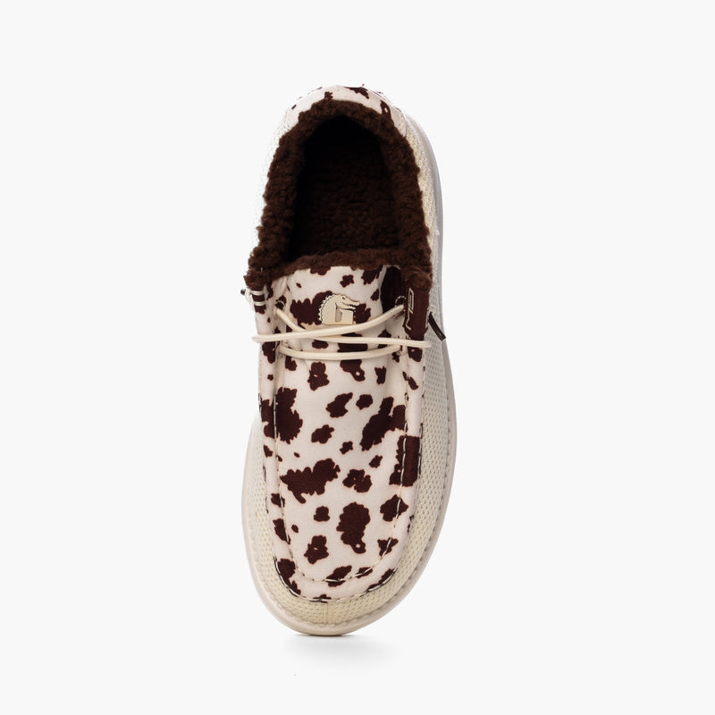 Load image into Gallery viewer, Gator Waders Womens Brown Cow Camp Shoes Sherpa Series
