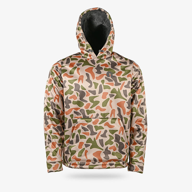 Load image into Gallery viewer, Gator Waders Mens Old School Camo Highball Hoodie
