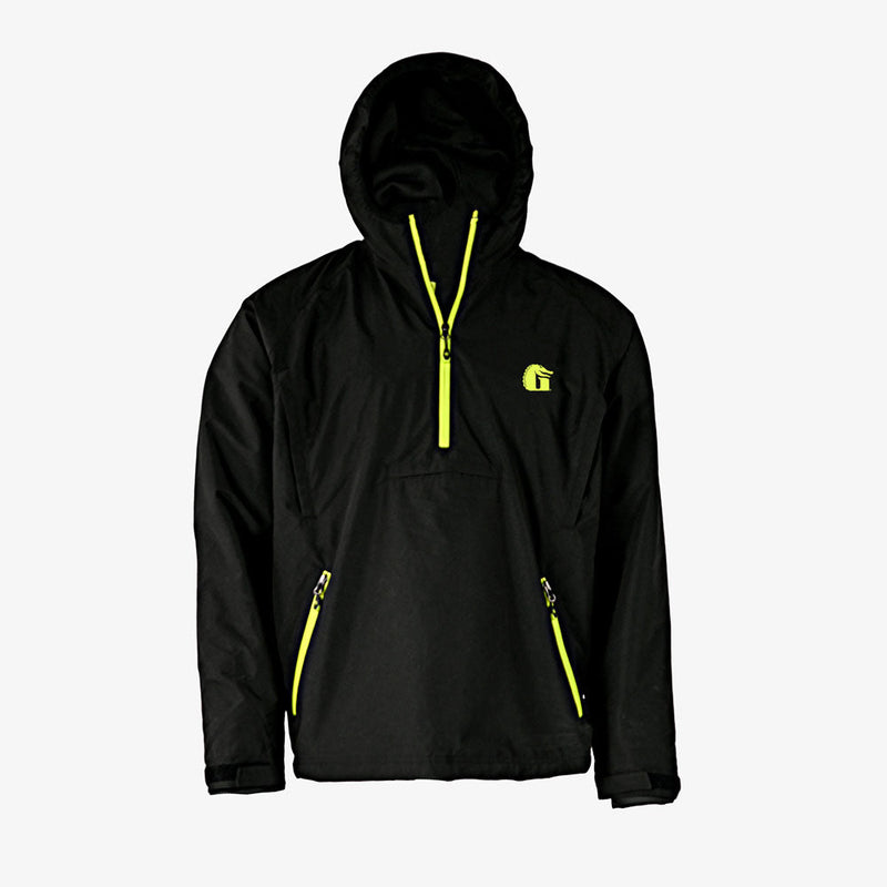 Load image into Gallery viewer, Gator Waders Mens Black/Lime Waterproof 1/2 Zip Bog Hoodie
