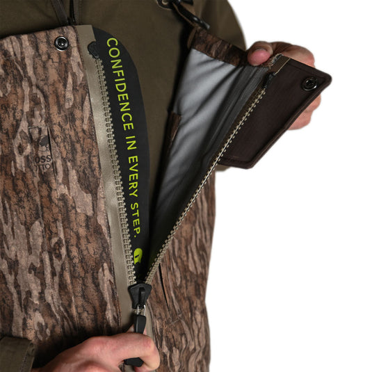 Bottomland Waders Gator Waders Mens Mossy Oak Bottomland Omega Uninsulated Zip Wader