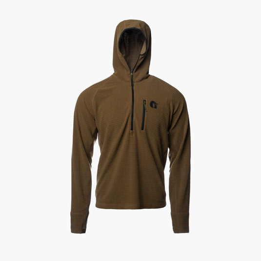 Gator Waders Womens Coyote Waypoint Grid Fleece 1/2 Zip Hoodie 