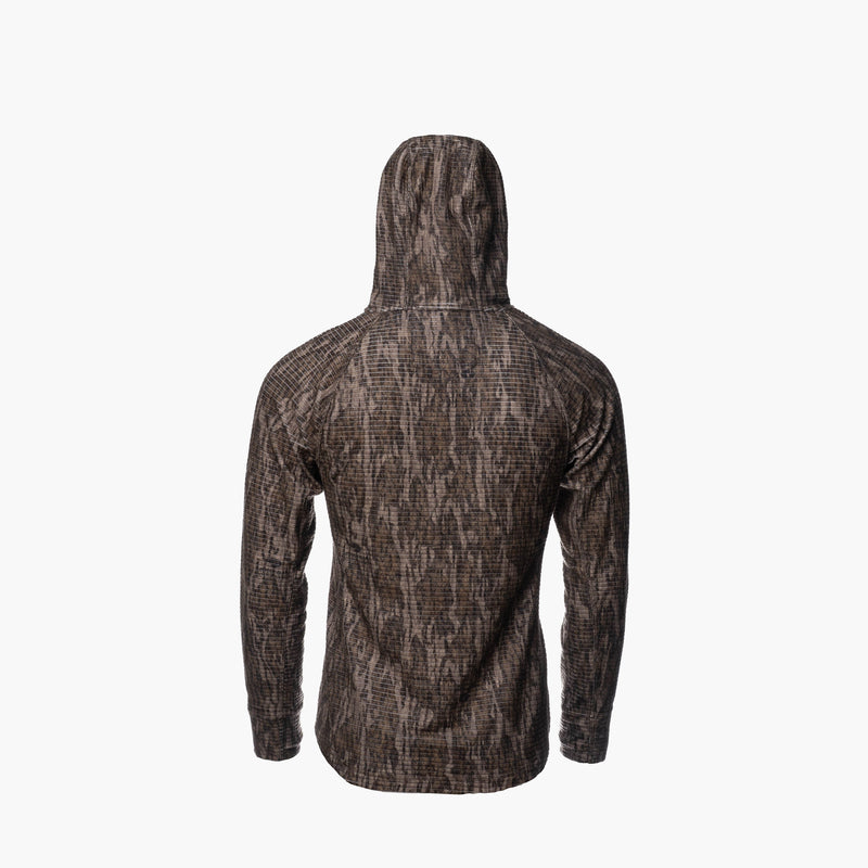 Load image into Gallery viewer, Gator Waders Womens Mossy Oak Bottomland Waypoint Grid Fleece 1/2 Zip Hoodie 
