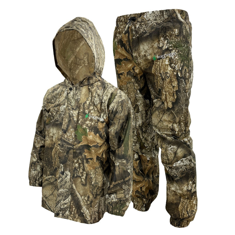 Load image into Gallery viewer, Frogg Toggs Youth Realtree APX Polly Woggs Waterproof Rain Suit
