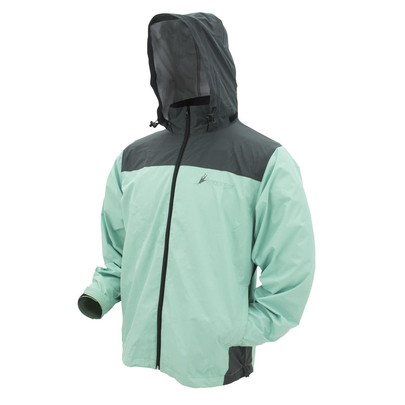 Load image into Gallery viewer, Frogg Toggs Womens Seafoam and Gray River Toadz Waterproof Jacket
