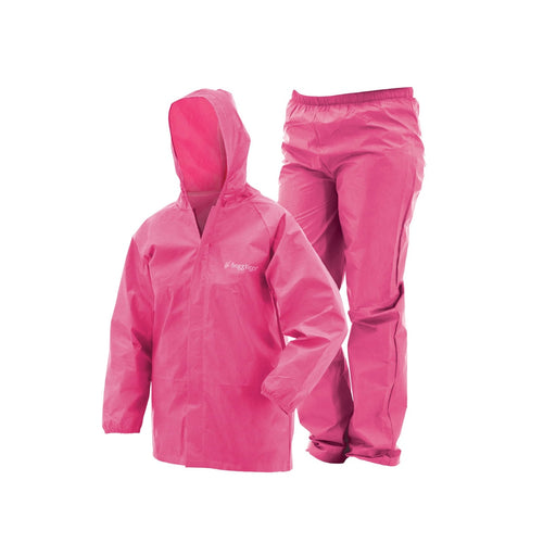 Frogg Toggs Youth Pink Ultra-Lite Rain Suit