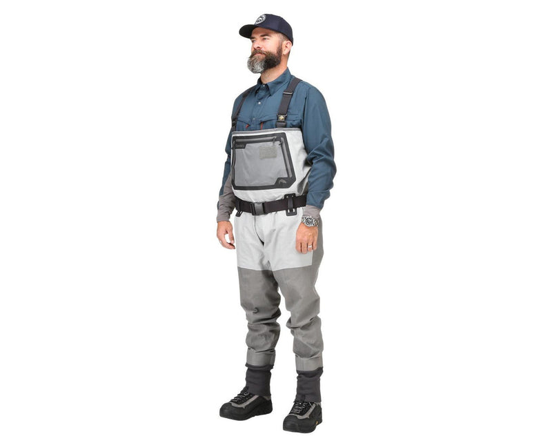 Load image into Gallery viewer, Simms G3 Guide Felt Sole Bootfoot Chest Waders - Light Grey
