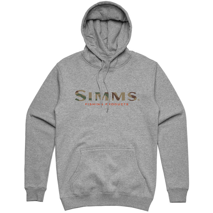 Simms Mens Grey Heather CX Logo Pullover Hoodie