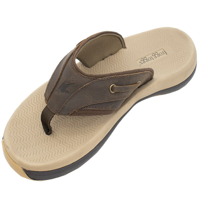 Frogg Toggs Mens Brown/Tan Boardwalk Waterpoof Leather Sandals
