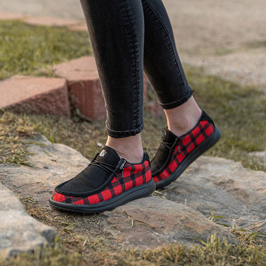 Gator Waders Womens Buffalo Plaid Camp Shoes