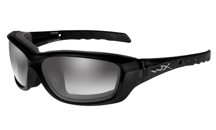 Wiley X WX Gravity Sunglasses - Matte Black Frame/Light Adjusting Smoke Grey Lenses