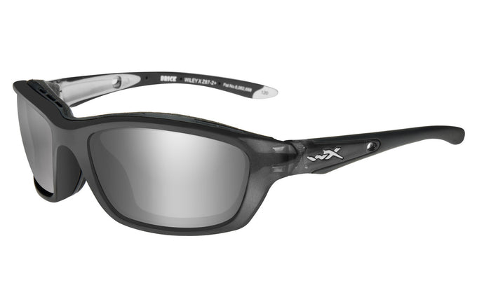 Wiley X Brick Sunglasses - Crystal Metallic Frame/Silver Flash (Smoke Grey) Lenses