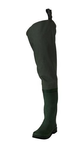 Frogg Toggs Mens Green Cascades 2-Ply Poly/Rubber Felt Bootfoot Hip Waders