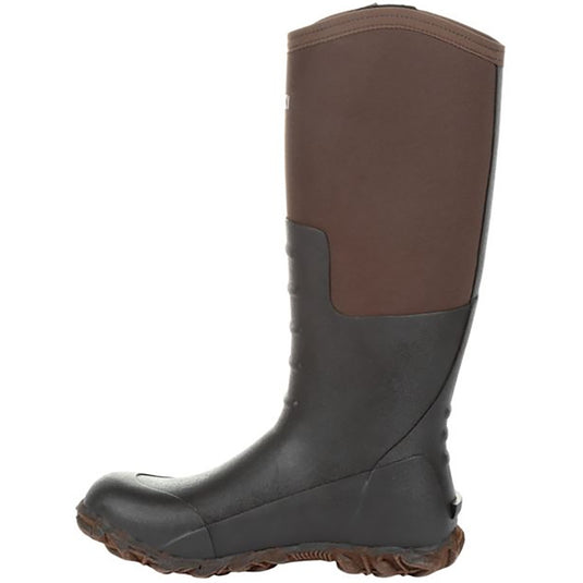 Rocky Womens Dark Brown Core Chore Rubber Outdoor Boots