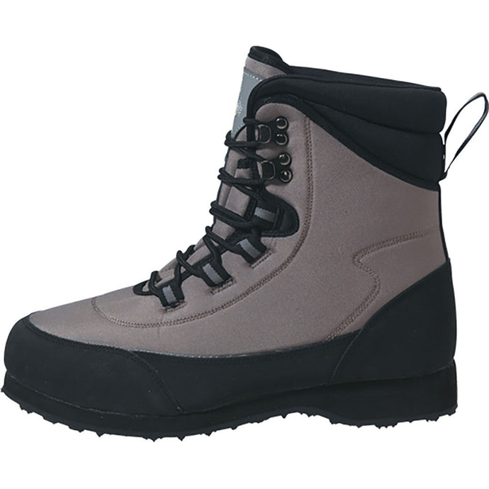 Slate gray Northern Guide Ultralite Ecomart II Bottom Wading Shoe, in slate and black, laced up
