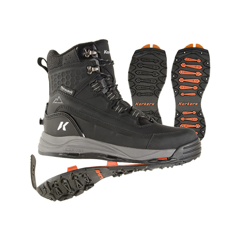 Load image into Gallery viewer, Korkers Mens Black/Grey  Snowmeggedon Boot
