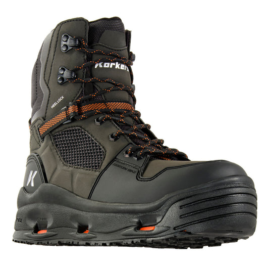 Korkers Mens Black Terror Ridge Wading Boots with Kling-On & Studded K –  Waders