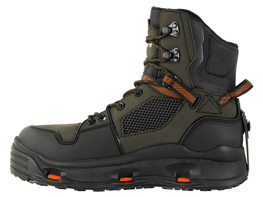 Korkers Mens Black Terror Ridge Wading Boots with Kling-On & Studded Kling-On Soles