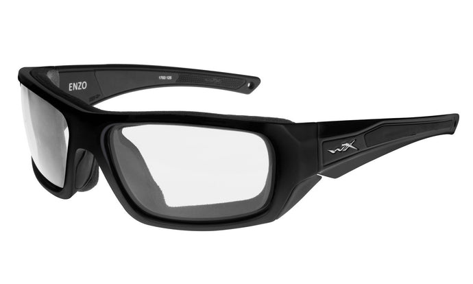 Wiley X WX Enzo Sunglasses - Matte Black Frame/Clear Lenses