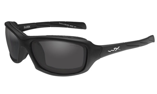 Wiley X WX Sleek Sunglasses - Matte Black Frame/Smoke Grey Lenses