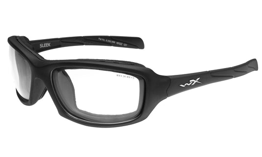 Wiley X WX Sleek Sunglasses - Matte Black Frame/Clear Lenses