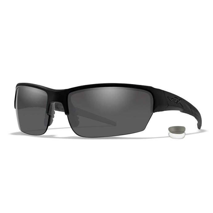 Wiley X WX Saint Sunglasses - Matte Black Frame/Smoke Grey/Clear Lenses