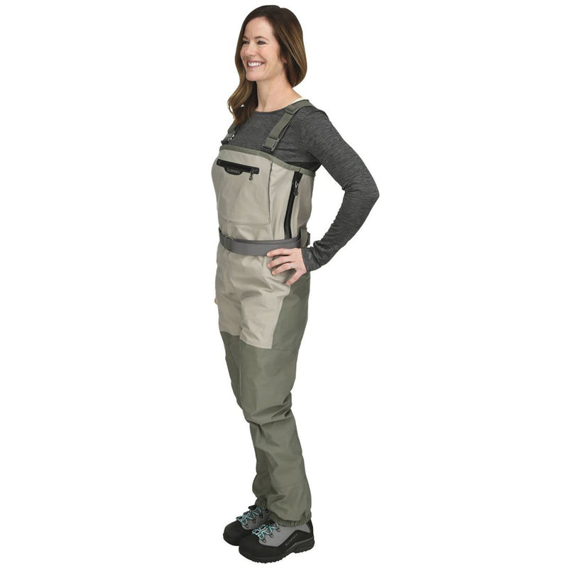 Load image into Gallery viewer, Simms Women&#39;s Freestone Z Stockingfoot Chest Waders - Beige/Khaki
