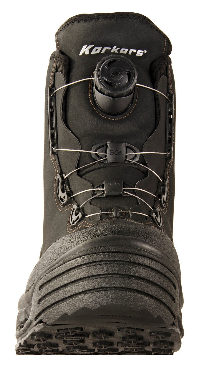 Load image into Gallery viewer, Korkers Devil&#39;s Canyon Wading Boots with Kling-On &amp; Studded Kling-On Soles - Black
