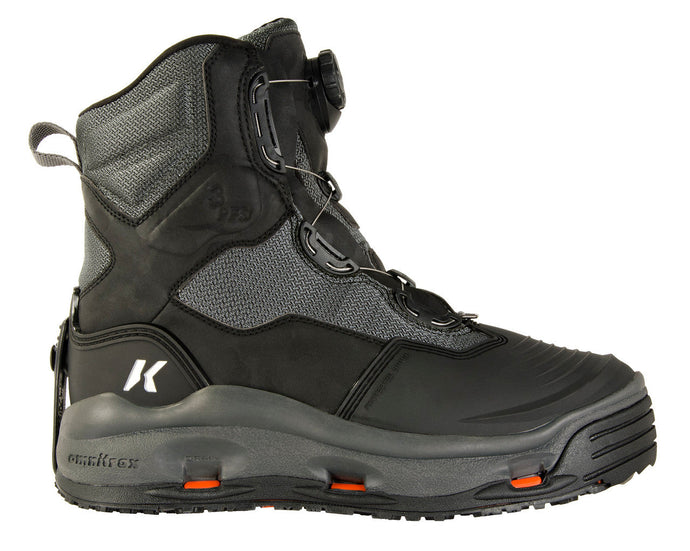 Korkers Darkhorse Wading Boots with Kling-On and Studded Kling-On Soles - Grey