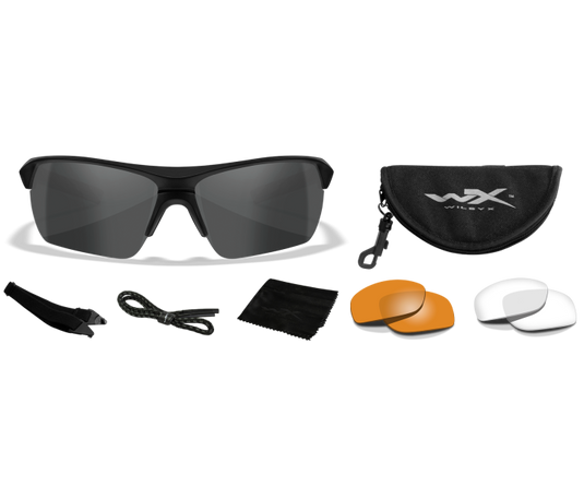 Wiley X WX Guard Advanced Sunglasses - 3 Lens Package - Matte Black Frame
